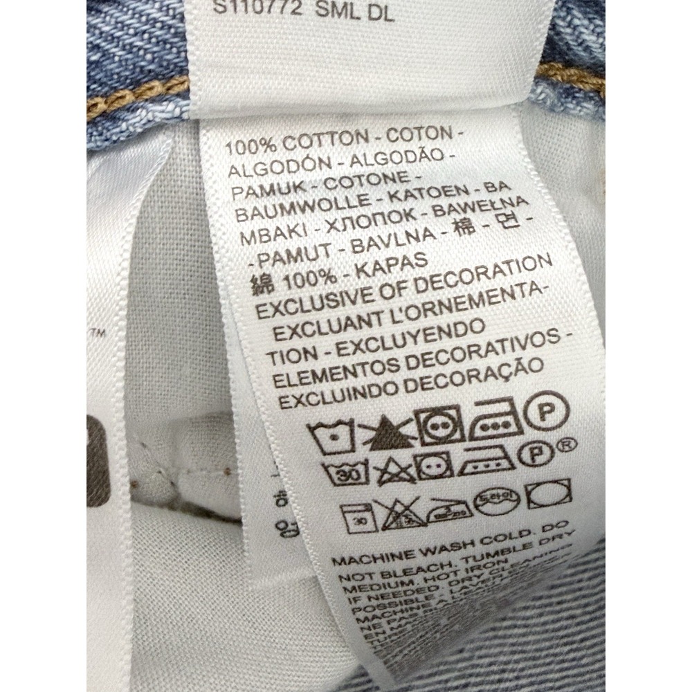 Levis '94 Baggy Wide Leg Jeans Womens 26x29.5 Light Blue Denim Mid Rise - Picture 8 of 8
